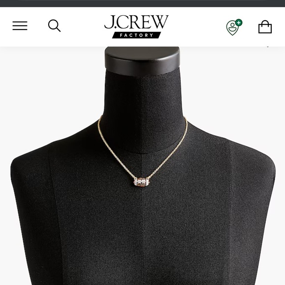 NWT JCrew Factory Pavé football charm necklace - Picture 4 of 5